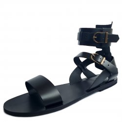 Sandale Gladiator ptr Barbati Piele Naturala Ares Negre