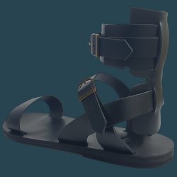 Sandale Gladiator ptr Barbati Piele Naturala Ares Negre