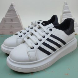 Pantofi Dama Sport  Albi cu Dungi Negre